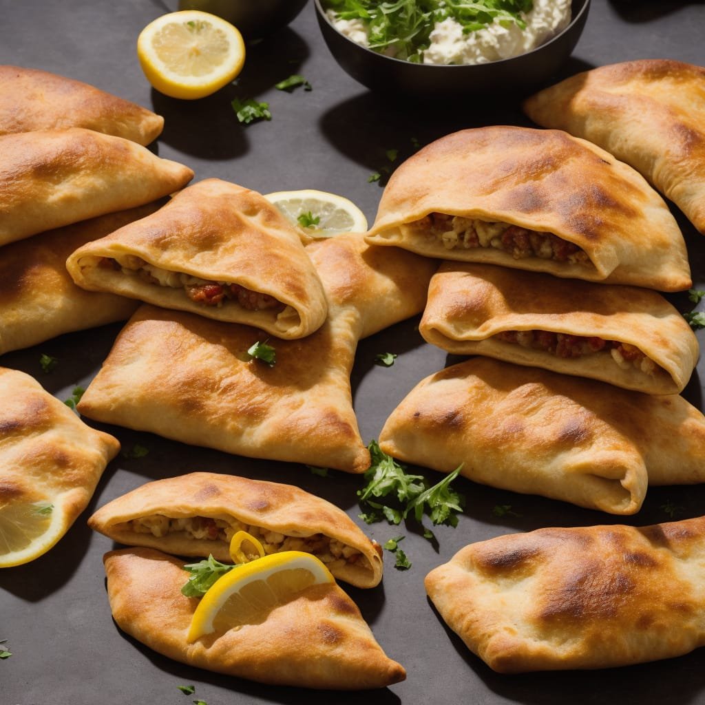 Chorizo, rocket & preserved lemon calzones