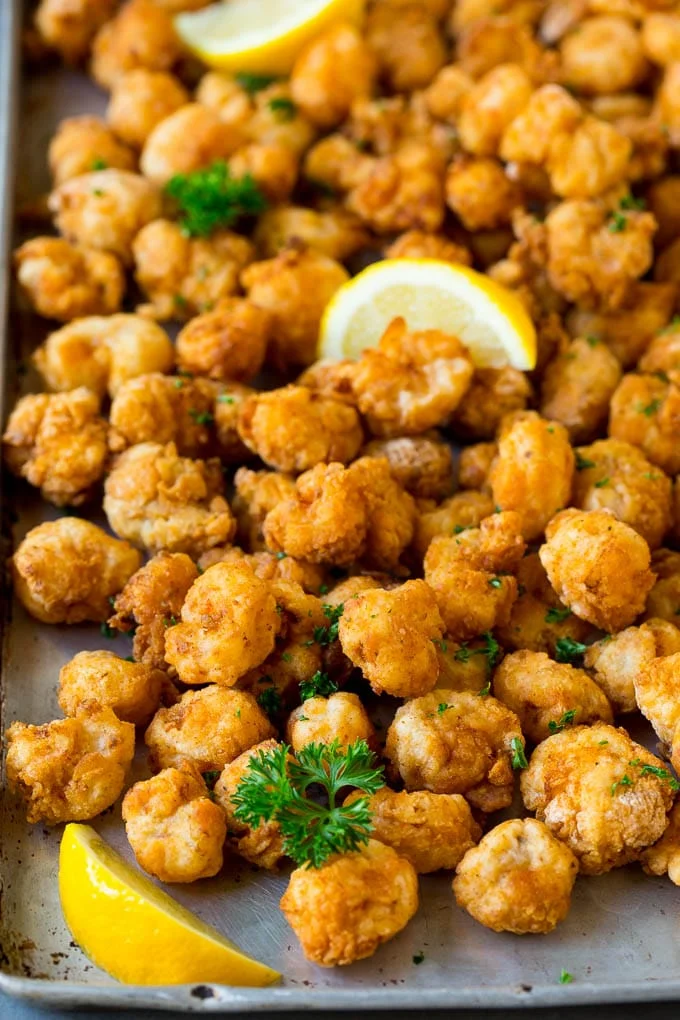 Popcorn shrimp make a nice appetizer or side dish for both adults and children. Best served with coc