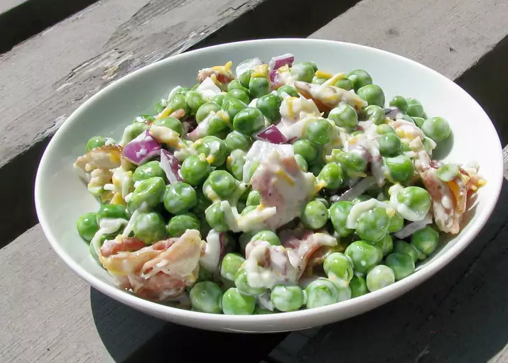 Bacon Ranch Pea Salad