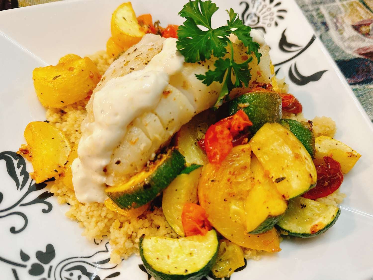 Pan-Seared Cod with Lemon Aioli