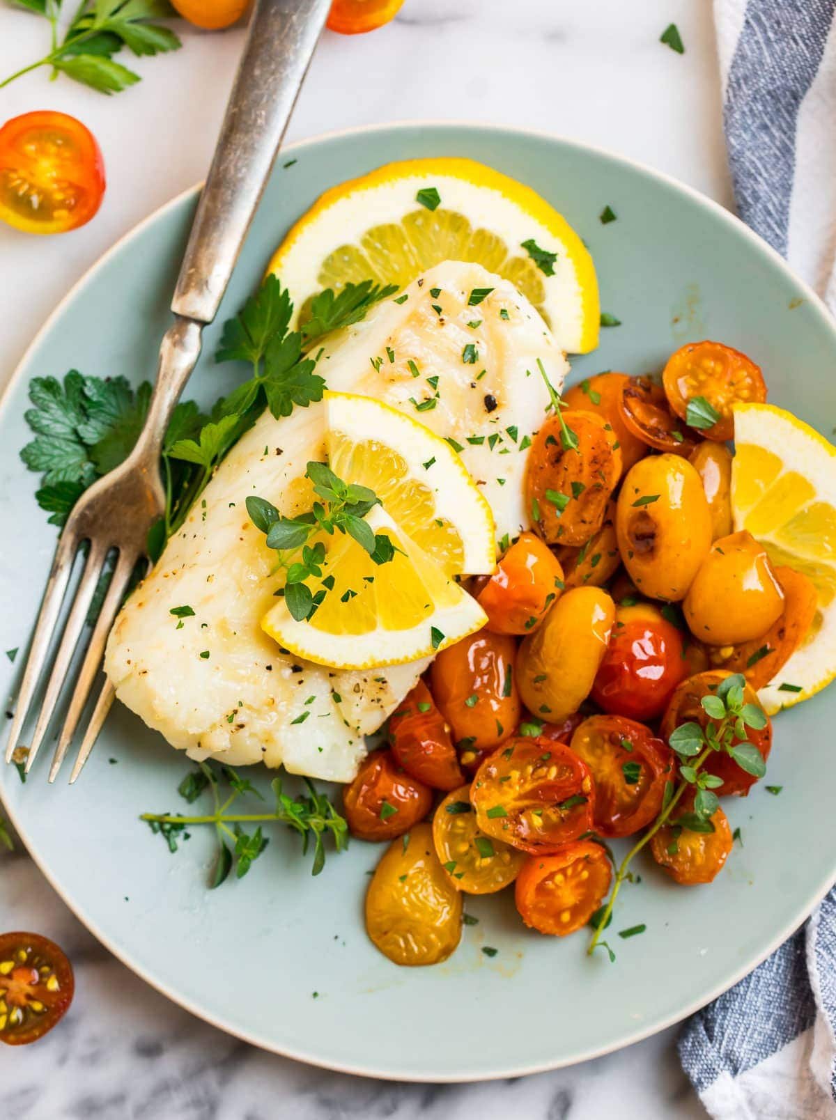 Best Pan Fried Cod with Tomatoes