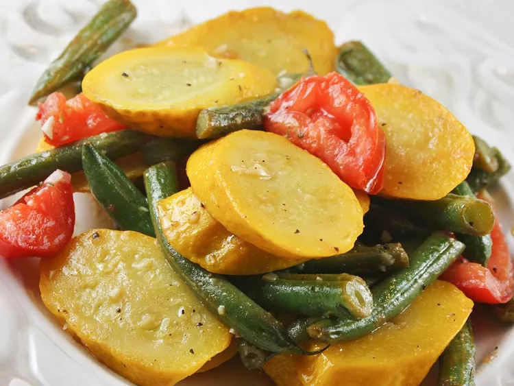 Squash and Green Bean Saute Side Dish